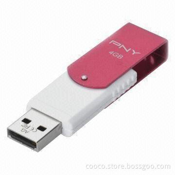 Swivel Shock-resistant USB Flash Drives, 5-year Warranty, Hot Plug-and-play Function